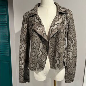 MARRAKECH NWOT Snakeskin Print Women's Jacket moto - xs